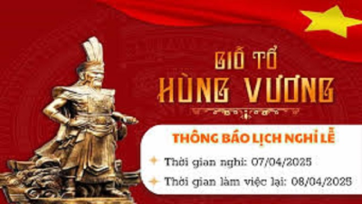 Thông báo nghỉ Giỗ Tổ Hùng Vương Mùng 10/3 âm lịch
