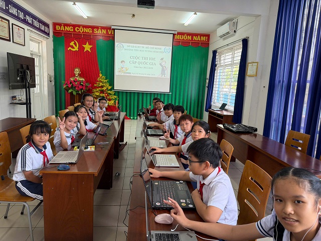 Học sinh trường tiểu học Tương Bình Hiệp hoàn thành kì thi Olympic Tiếng Anh trên Internet (IOE) cấp quốc gia năm học 2025 -2026